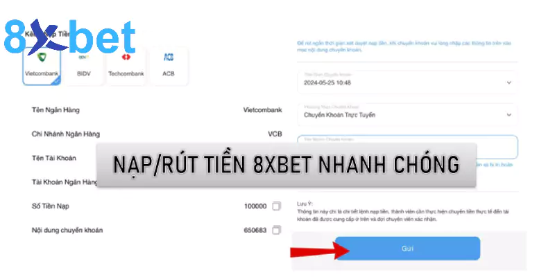 Nạp/rút nhanh chóng