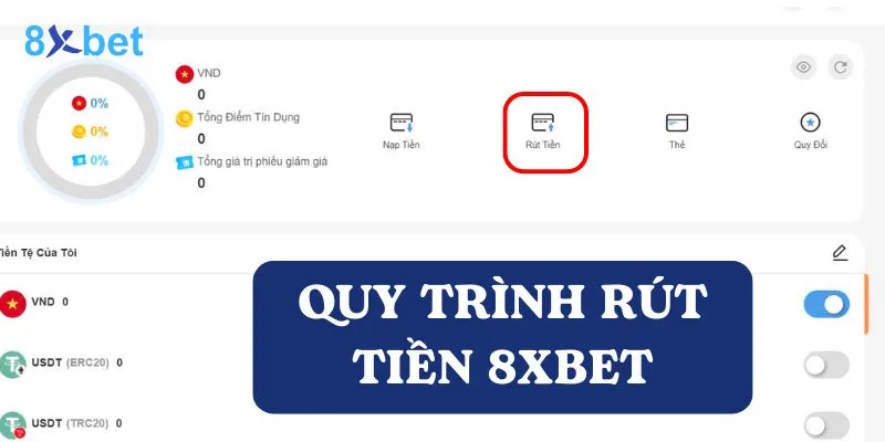 Quy trình rút tiền 8Xbet đơn giản, dễ thực hiện