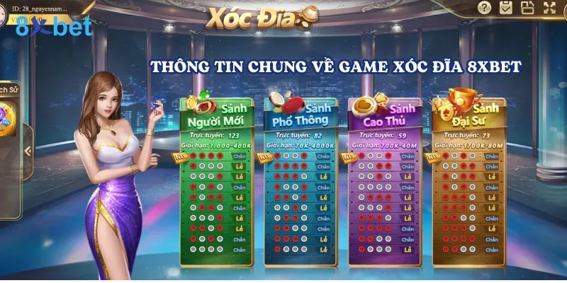 Thông tin chung về game Xóc đĩa 8Xbet