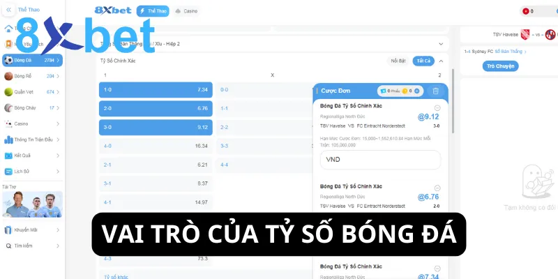 Trong cá cược bóng đá, tỷ số cho biết nhiều thông tin quan trọng